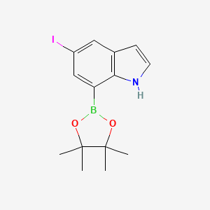 5-Iodo-7-(4,4,5,5-tetramethyl-1,3,2-dioxaborolan-2-yl)-1h-indole - 