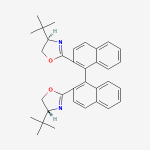 (S)-2,2'-Bis((R)-4-(tert-butyl)-4,5-dihydrooxazol-2-yl)-1,1'-binaphthalene - 