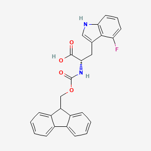 (S)-2-((((9H-FLUOREN-9-YL)METHOXY)CARBONYL)AMINO)-3-(4-FLUORO-1H-INDOL-3-YL)PROPANOIC ACID - 
