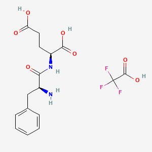 (2S)-2-[[(2S)-2-amino-3-phenylpropanoyl]amino]pentanedioic acid;2,2,2-trifluoroacetic acid - 