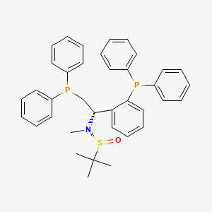 [S(R)]-N-[(1S)-2-(Diphenylphosphanyl)-1-(2-(diphenylphosphanyl)phenyl)ethyl]-N,2-dimethyl-2-propanesulfinamide - 