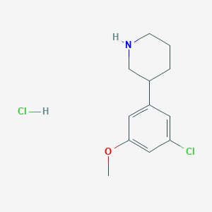 3-(3-Chloro-5-methoxyphenyl)piperidine hydrochloride - 