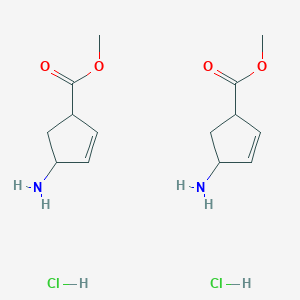Methyl 4-aminocyclopent-2-ene-1-carboxylate;dihydrochloride - 