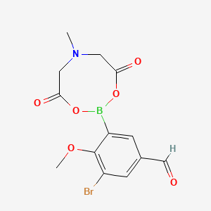 3-Bromo-4-methoxy-5-(6-methyl-4,8-dioxo-1,3,6,2-dioxazaborocan-2-yl)benzaldehyde - 
