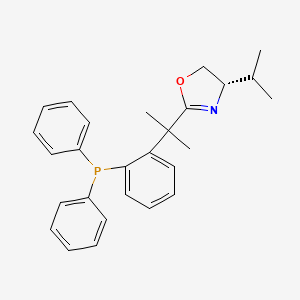 (S)-2-(2-(2-(Diphenylphosphino)phenyl)propan-2-yl)-4-isopropyl-4,5-dihydrooxazole - 