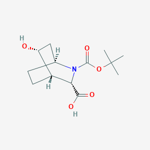 (1S,3S,4S,5R)-2-tert-butoxycarbonyl-5-hydroxy-2-azabicyclo[2.2.2]octane-3-carboxylic acid - 