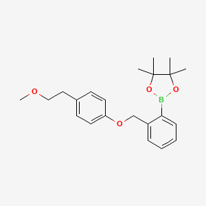 2-(2-((4-(2-Methoxyethyl)phenoxy)methyl)phenyl)-4,4,5,5-tetramethyl-1,3,2-dioxaborolane - 