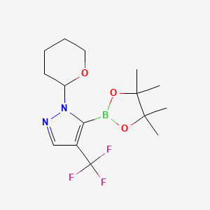 1-(Tetrahydro-2H-pyran-2-yl)-5-(4,4,5,5-tetramethyl-1,3,2-dioxaborolan-2-yl)-4-(trifluoromethyl)-1H-pyrazole - 