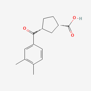 CIS-3-(3,4-DIMETHYLBENZOYL)CYCLOPENTANE-1-CARBOXYLIC ACID - 
