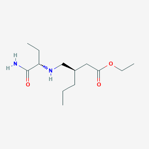 (R)-Ethyl 3-((((S)-1-amino-1-oxobutan-2-yl)amino)methyl)hexanoate - 