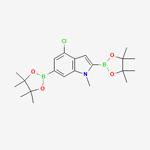 4-Chloro-1-methyl-2,6-bis(4,4,5,5-tetramethyl-1,3,2-dioxaborolan-2-yl)-1H-indole - 