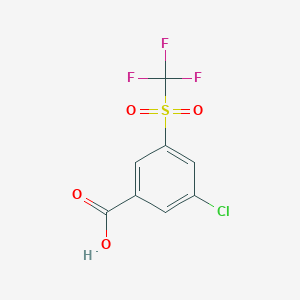 3-Chloro-5-((trifluoromethyl)sulfonyl)benzoic acid - 