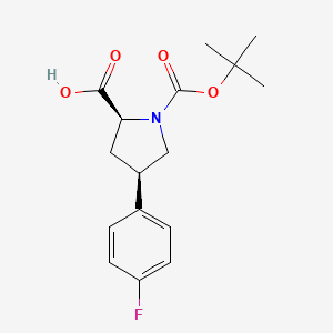 (2S,4R)-1-(tert-Butoxycarbonyl)-4-(4-fluorophenyl)pyrrolidine-2-carboxylic acid - 