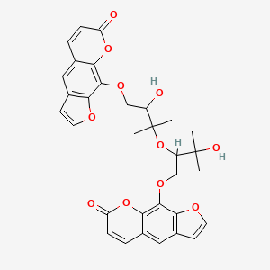 9-[2-Hydroxy-3-[3-hydroxy-3-methyl-1-(7-oxofuro[3,2-g]chromen-9-yl)oxybutan-2-yl]oxy-3-methylbutoxy]furo[3,2-g]chromen-7-one - 