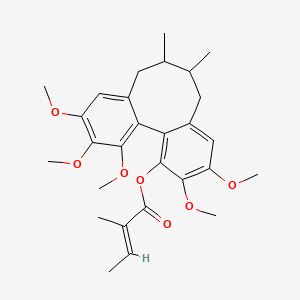 (4,5,14,15,16-pentamethoxy-9,10-dimethyl-3-tricyclo[10.4.0.02,7]hexadeca-1(16),2,4,6,12,14-hexaenyl) (E)-2-methylbut-2-enoate - 