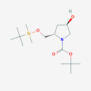 (2S,4R)-tert-Butyl 2-(((tert-butyldimethylsilyl)oxy)methyl)-4-hydroxypyrrolidine-1-carboxylate - 