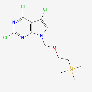 2,4,5-trichloro-7-((2-(trimethylsilyl)ethoxy)methyl)-7H-pyrrolo[2,3-d]pyrimidine - 