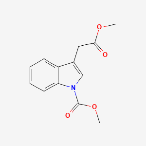 1H-Indole-3-acetic acid, 1-(methoxycarbonyl)-, methyl ester - 174319-54-1