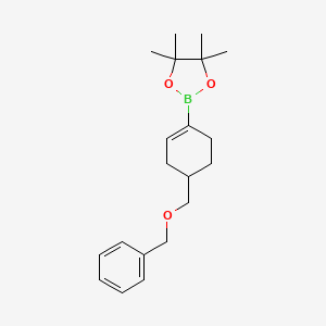2-(4-((Benzyloxy)methyl)cyclohex-1-en-1-yl)-4,4,5,5-tetramethyl-1,3,2-dioxaborolane - 