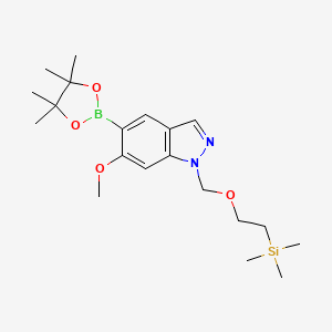 6-Methoxy-5-(4,4,5,5-tetramethyl-1,3,2-dioxaborolan-2-yl)-1-((2-(trimethylsilyl)ethoxy)methyl)-1H-indazole - 