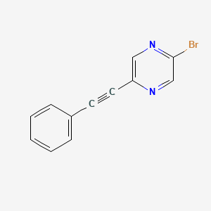 2-Bromo-5-phenylethynyl-pyrazine - 