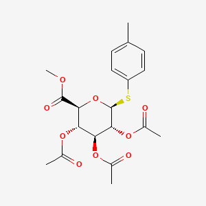 (2S,3S,4S,5R,6S)-2-(methoxycarbonyl)-6-(p-tolylthio)tetrahydro-2H-pyran-3,4,5-triyl triacetate - 