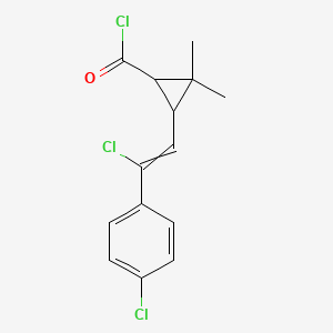 3-[2-Chloro-2-(4-chlorophenyl)ethenyl]-2,2-dimethylcyclopropane-1-carbonyl chloride - 78235-79-7