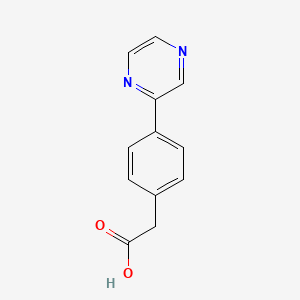 2-(4-pyrazin-2-ylphenyl)acetic acid - 