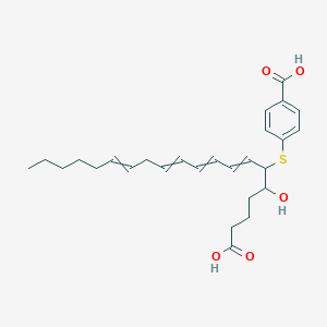 4-(1-Carboxy-4-hydroxynonadeca-6,8,10,13-tetraen-5-yl)sulfanylbenzoic acid - 