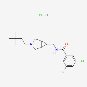 3,5-dichloro-N-[[3-(3,3-dimethylbutyl)-3-azabicyclo[3.1.0]hexan-6-yl]methyl]benzamide;hydrochloride - 
