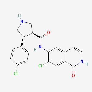 (3S,4R)-N-(7-chloro-1-oxo-1,2-dihydroisoquinolin-6-yl)-4-(4-chlorophenyl)pyrrolidine-3-carboxamide - 