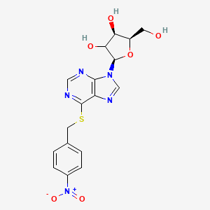 (2R,3R,5R)-2-(hydroxymethyl)-5-[6-[(4-nitrophenyl)methylsulfanyl]purin-9-yl]oxolane-3,4-diol - 
