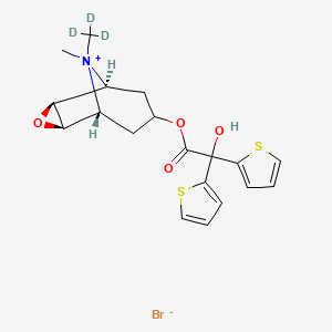 [(1S,2S,4R,5R)-9-methyl-9-(trideuteriomethyl)-3-oxa-9-azoniatricyclo[3.3.1.02,4]nonan-7-yl] 2-hydroxy-2,2-dithiophen-2-ylacetate;bromide - 