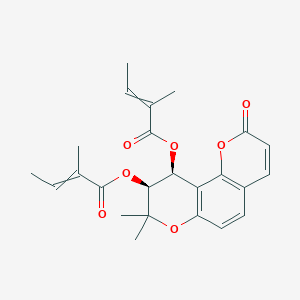 [(9S,10S)-8,8-dimethyl-9-(2-methylbut-2-enoyloxy)-2-oxo-9,10-dihydropyrano[2,3-f]chromen-10-yl] 2-methylbut-2-enoate - 