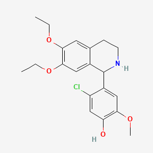5-Chloro-4-(6,7-diethoxy-1,2,3,4-tetrahydroisoquinolin-1-yl)-2-methoxyphenol - 