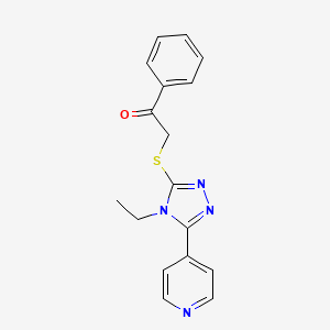 4-Ethyl-5-(4-pyridinyl)-3-(benzoylmethylthio)-4H-1,2,4-triazol - 