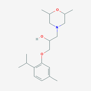 1-(2,6-Dimethylmorpholin-4-yl)-3-(5-methyl-2-propan-2-ylphenoxy)propan-2-ol - 