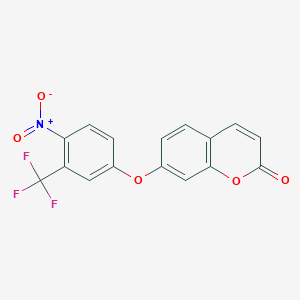 7-[4-nitro-3-(trifluoromethyl)phenoxy]-2H-chromen-2-one - 