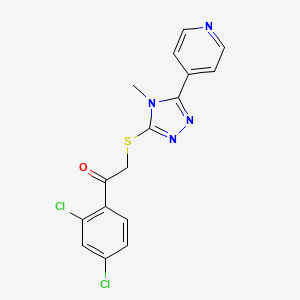 1-(2,4-dichlorophenyl)-2-{[4-methyl-5-(pyridin-4-yl)-4H-1,2,4-triazol-3-yl]sulfanyl}ethanone - 
