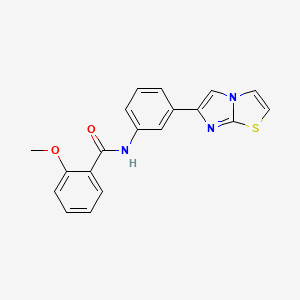 N-(3-(imidazo[2,1-b]thiazol-6-yl)phenyl)-2-methoxybenzamide - 