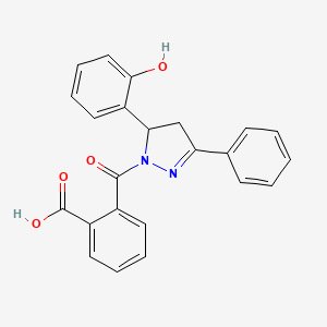 2-(5-(2-Hydroxyphenyl)-3-phenyl-4,5-dihydro-1H-pyrazole-1-carbonyl)benzoic acid - 