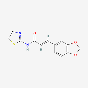 (2E)-3-(1,3-benzodioxol-5-yl)-N-(4,5-dihydro-1,3-thiazol-2-yl)prop-2-enamide - 