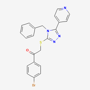 2-{[4-benzyl-5-(pyridin-4-yl)-4H-1,2,4-triazol-3-yl]sulfanyl}-1-(4-bromophenyl)ethanone - 
