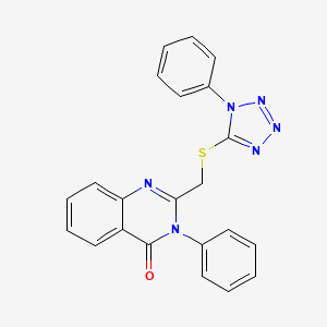 3-Phenyl-2-[(1-phenyltetrazol-5-yl)sulfanylmethyl]quinazolin-4-one - 