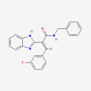 (E)-2-(1H-Benzo[d]imidazol-2-yl)-N-benzyl-3-(3-fluorophenyl)acrylamide - 
