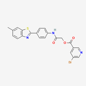 [2-[4-(6-Methyl-1,3-benzothiazol-2-yl)anilino]-2-oxoethyl] 5-bromopyridine-3-carboxylate - 