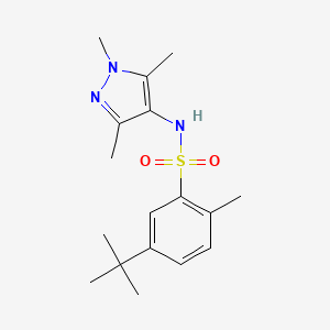 5-tert-butyl-2-methyl-N-(1,3,5-trimethylpyrazol-4-yl)benzenesulfonamide - 