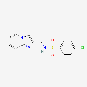 4-chloro-N-(imidazo[1,2-a]pyridin-2-ylmethyl)benzenesulfonamide - 