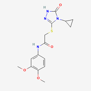 2-[(4-cyclopropyl-5-oxo-1H-1,2,4-triazol-3-yl)sulfanyl]-N-(3,4-dimethoxyphenyl)acetamide - 