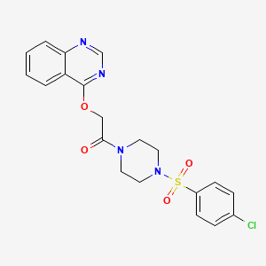 1-[4-(4-Chlorophenyl)sulfonylpiperazin-1-yl]-2-quinazolin-4-yloxyethanone - 